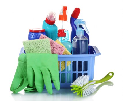 Local upholstery cleaner treating stains on a sofa in BR3
